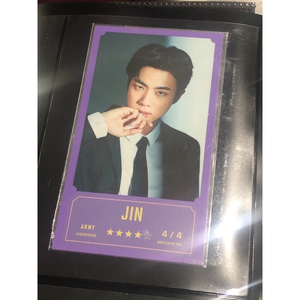 BBCon message card BTS Jin Taehyung V RM Jhope photocard