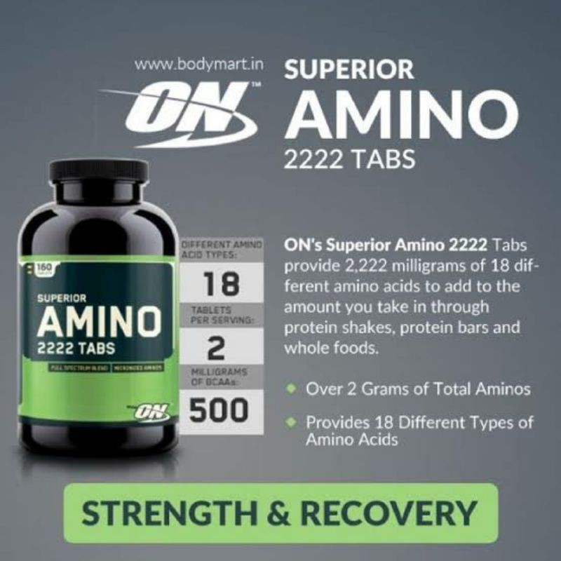 ON AMINO 2222 320 TABS SUPLEMEN PROTEIN ISOLATE MAKANAN GYM FITNES BISKUIT KESEHATAN MAKANAN BCAA