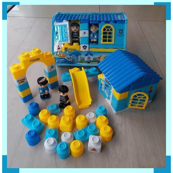 MAINAN EDUKASI LEGO BLOCK RUMAH KANTOR POLISI