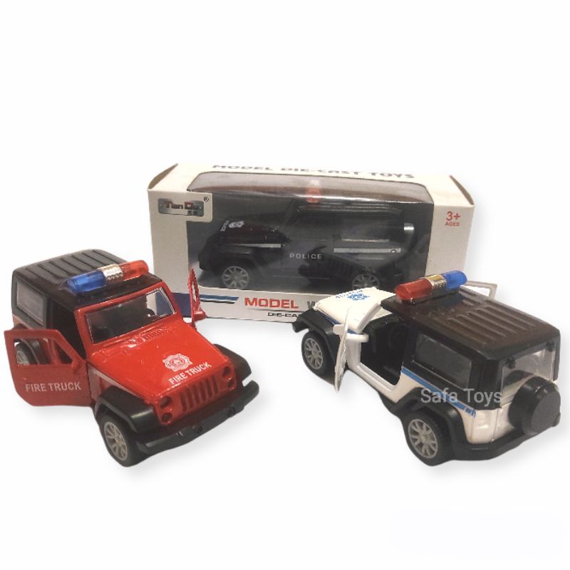 MOBIL HUMMER POLICE DIECAST PULBACK CAR 1:32