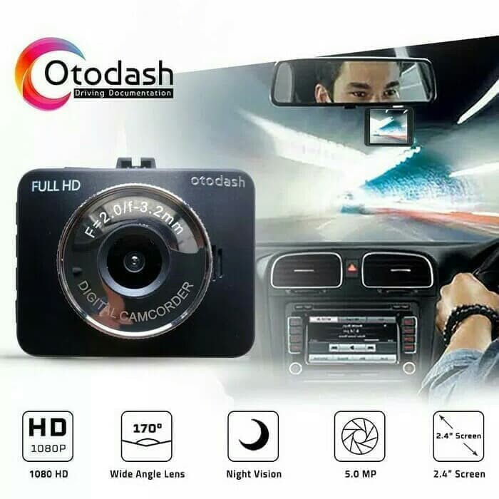 Dashcam Otodash Full HD1080 (Dash Cam Kamera CCTV Mobil) Terbaik