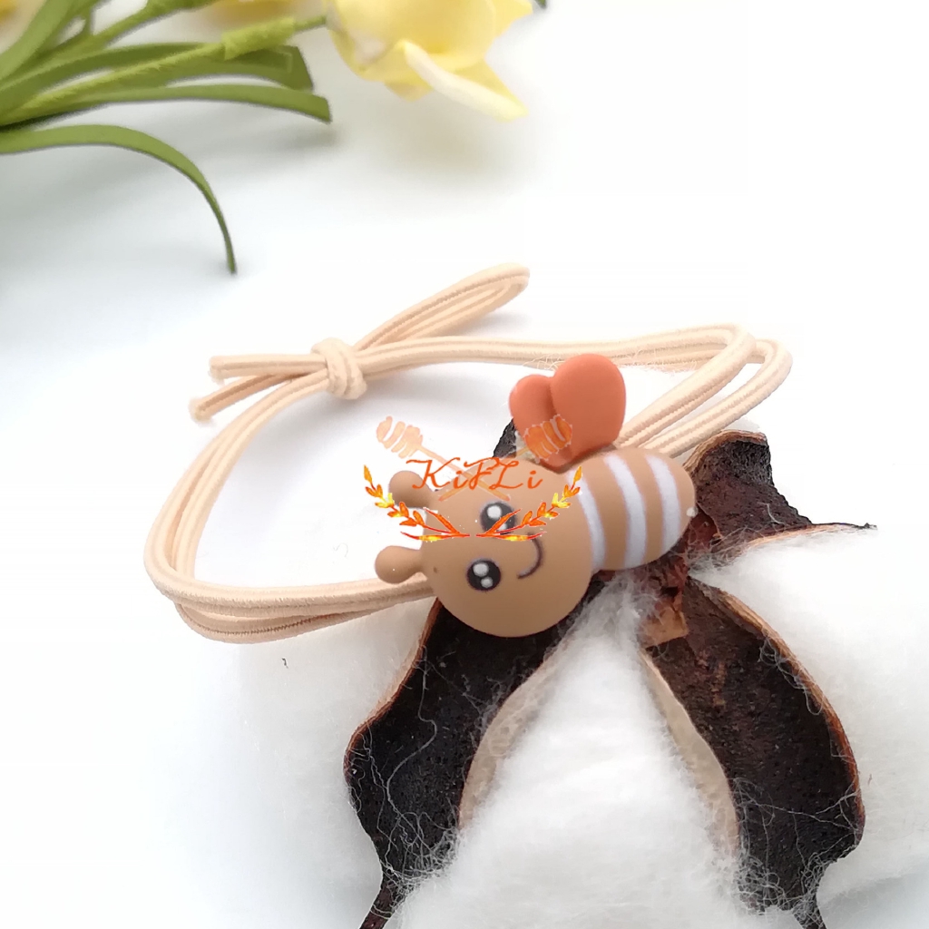 INS Versi Korea Ikat Rambut,Dari Tali Kepala Lebah Kartun Lucu Tinggi Elastis,Segar Dan Sederhana Karet Gelang,Cincin Rambut Diikat