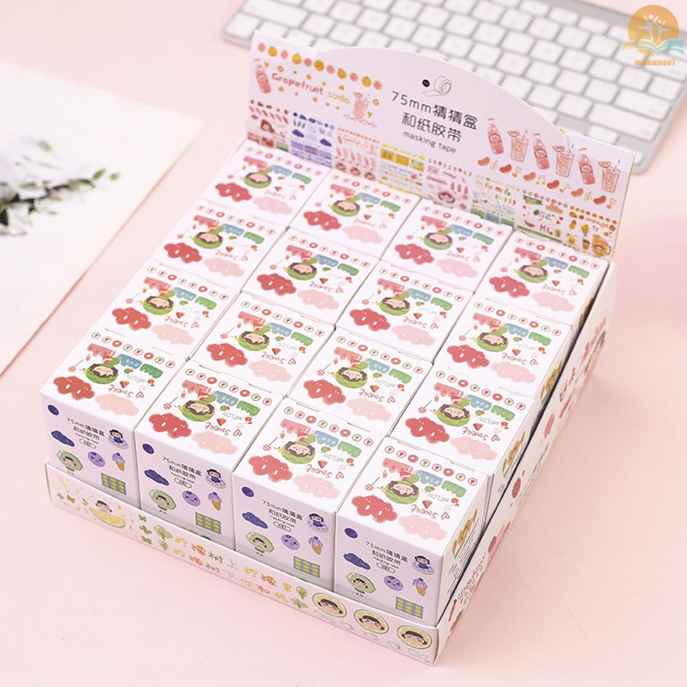 Lovely Fruit Washi Japanese Paper Tape Pearlized Scrapbooking Tape Rolls 75mm for DIY Decoration Journals Scrapbooks Gift Wrapping