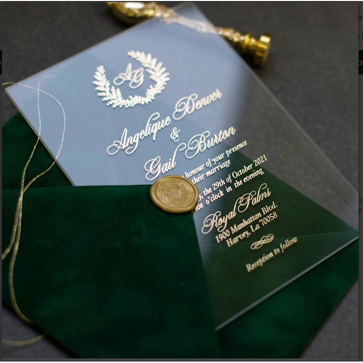 Undangan Pernikahan Acrylic Exlusive (nocode 1) / Undangan Nikah VIP/undangan cetak mewah elegan akr