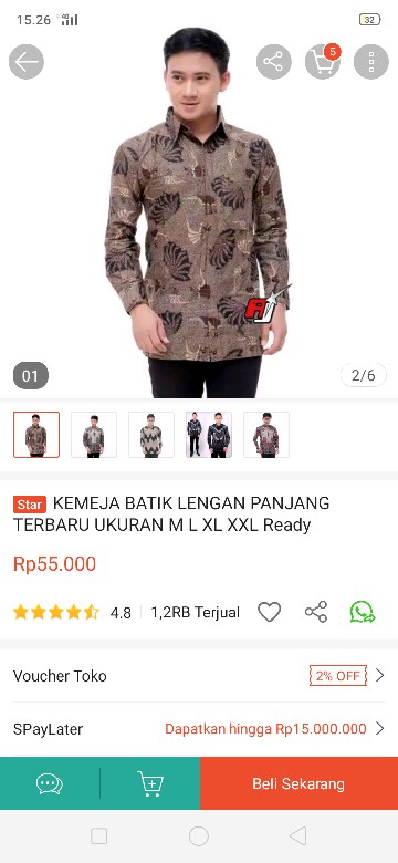 Kemeja Batik Lengan Panjang Terbaru Ukuran M L Xl Xxl Ready Seragam