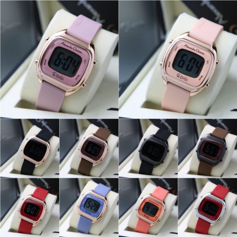 JAM TANGAN WANITA ALEXANDRE CHRISTIE AC 9335 RUBBER ORIGINAL GARANSI RESMI 1 TAHUN