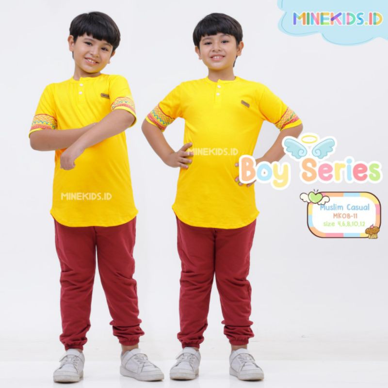 Afsheenastore Setelan Muslim Anak Laki Laki Casual By Minekids