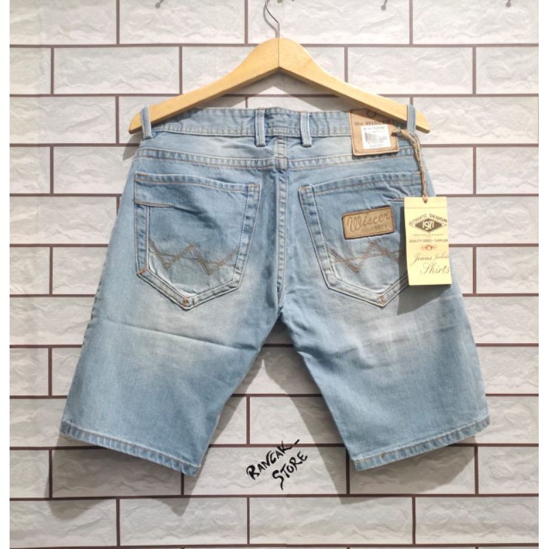 celana jeans pendek distro polos MC WICER ORIGINAL