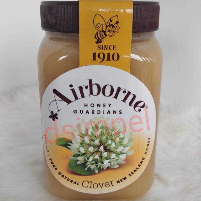 Madu Clover Honey Airborne 500 gram New Zealand impor kesehatan HDI