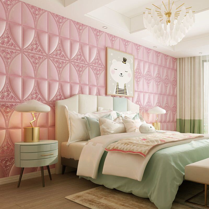 Belikuy COD Wallpaper Dinding Foam 3D Batik Bunga Glitter & Luxury import Murah U96 / U137 / U138 / U139-6