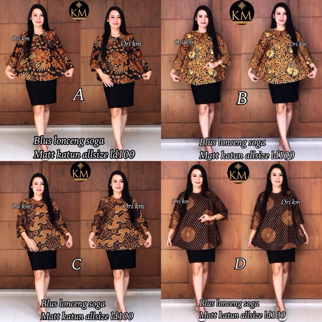 BLOUSE batik lonceng soga