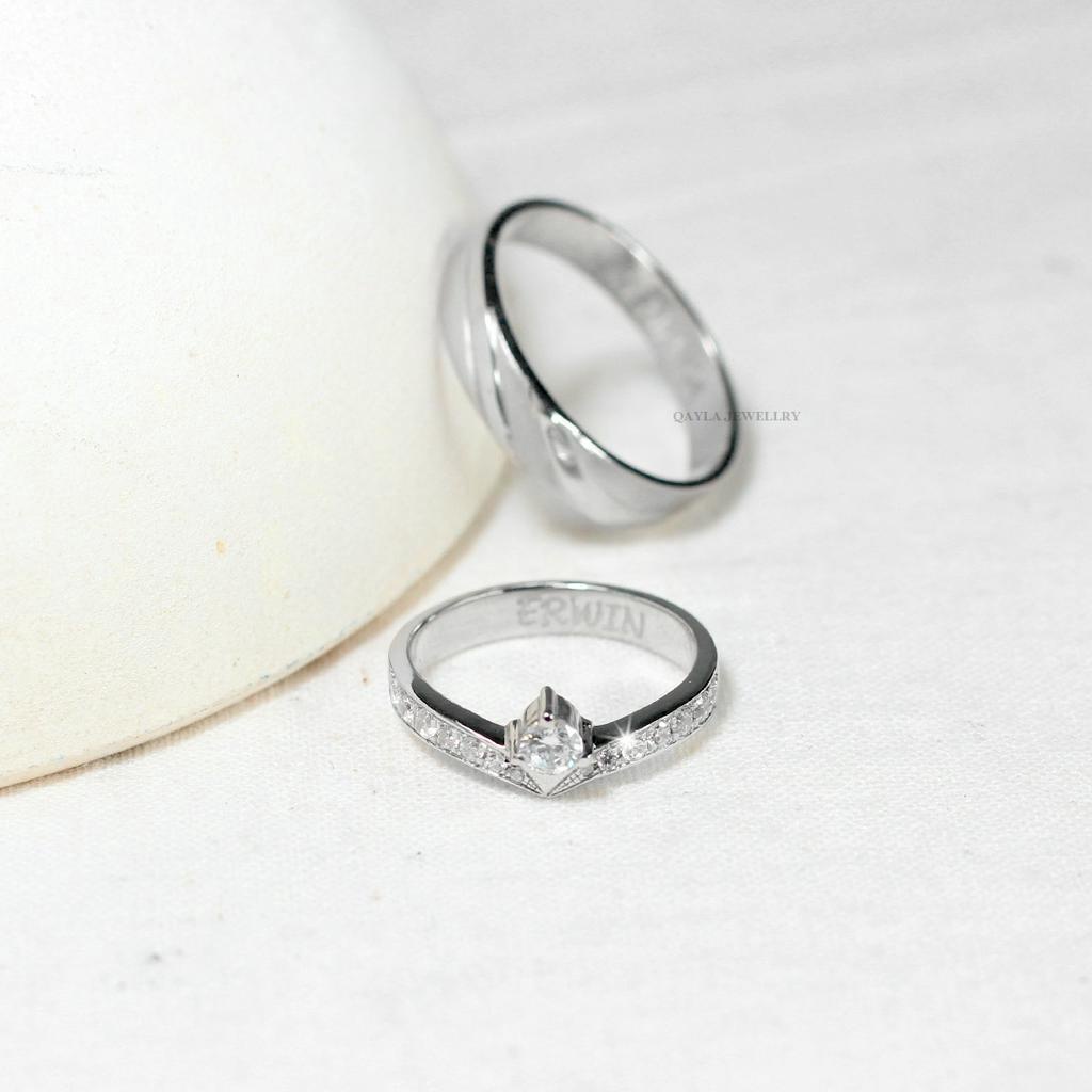 CINCIN COUPLE TUNANGAN NIKAH EMAS ROSEGOLD & PALADIUM