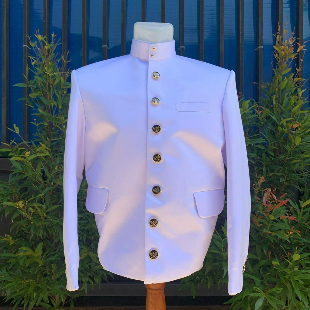 Beskap Jawa Atela Jogja Putih Bersih Tessa