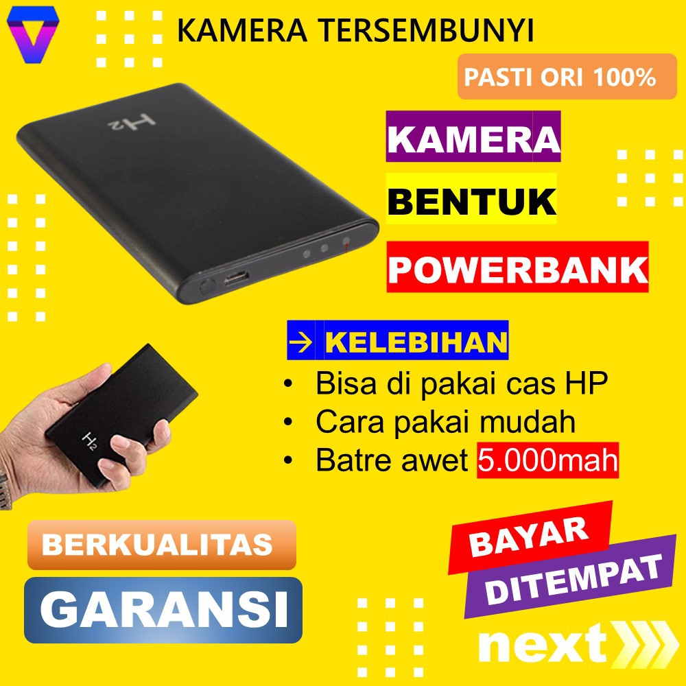 POWERBANK KAMERA PENGINTAI MINI TERSEMBUNYI SPY CAM CAMERA CCTV HIDDEN IP CAMERA KECIL CCTV HD JS83