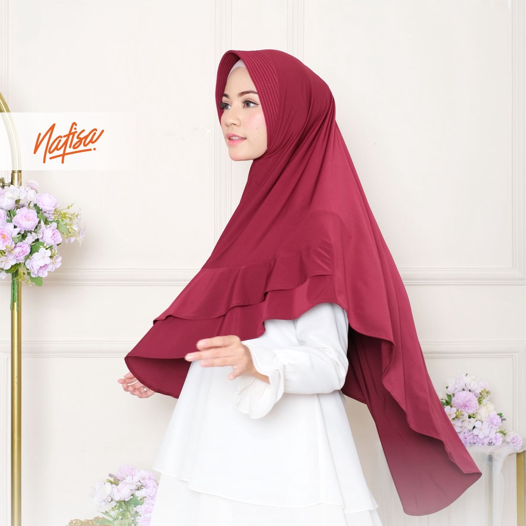 Hijab Instan Bergo Syari Promo Nafisa ANITA | Jilbab Instan Jumbo Bergo Kerudung Instan Pad Kecil