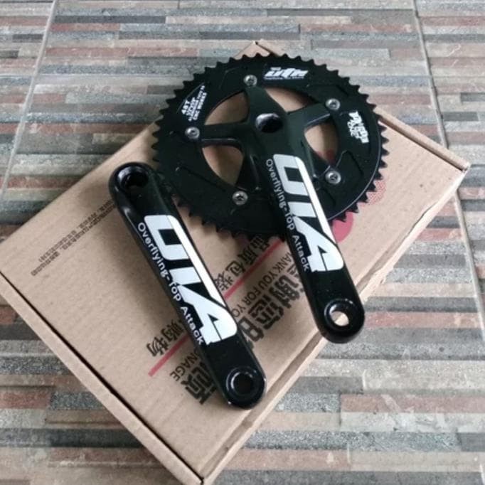 crank Ota black single speed 48T bcd 130 sepeda fixie mtb gunung
