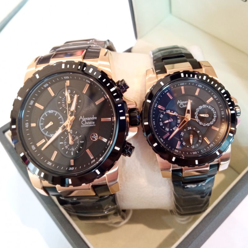 Alexandre Christie 6141 Couple / Jam Tangan Couple AC 6141 ORIGINAL