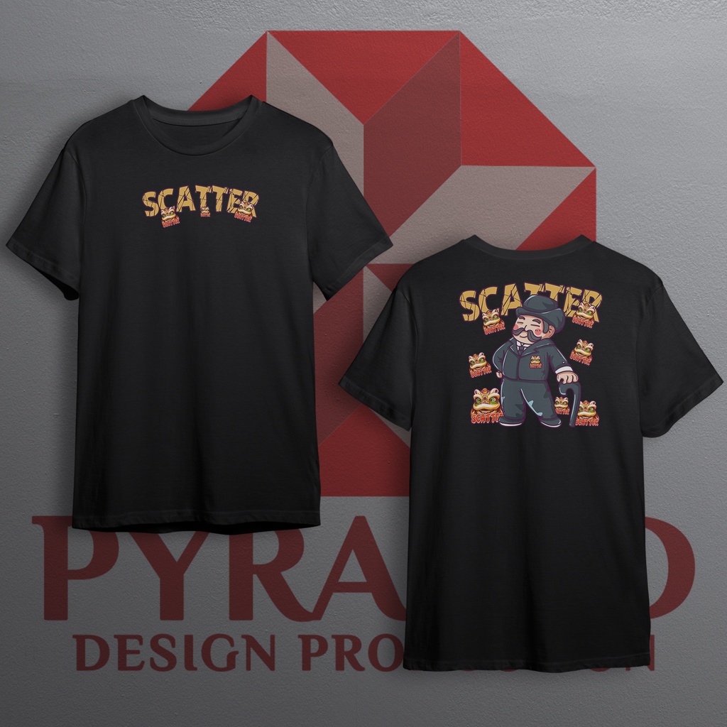 PYRAMID KAOS / KAOS DISTRO SABLON DIGITAL BERKUALITAS BISA UNISEX / SCATTER FAFAFA VERSION / K033
