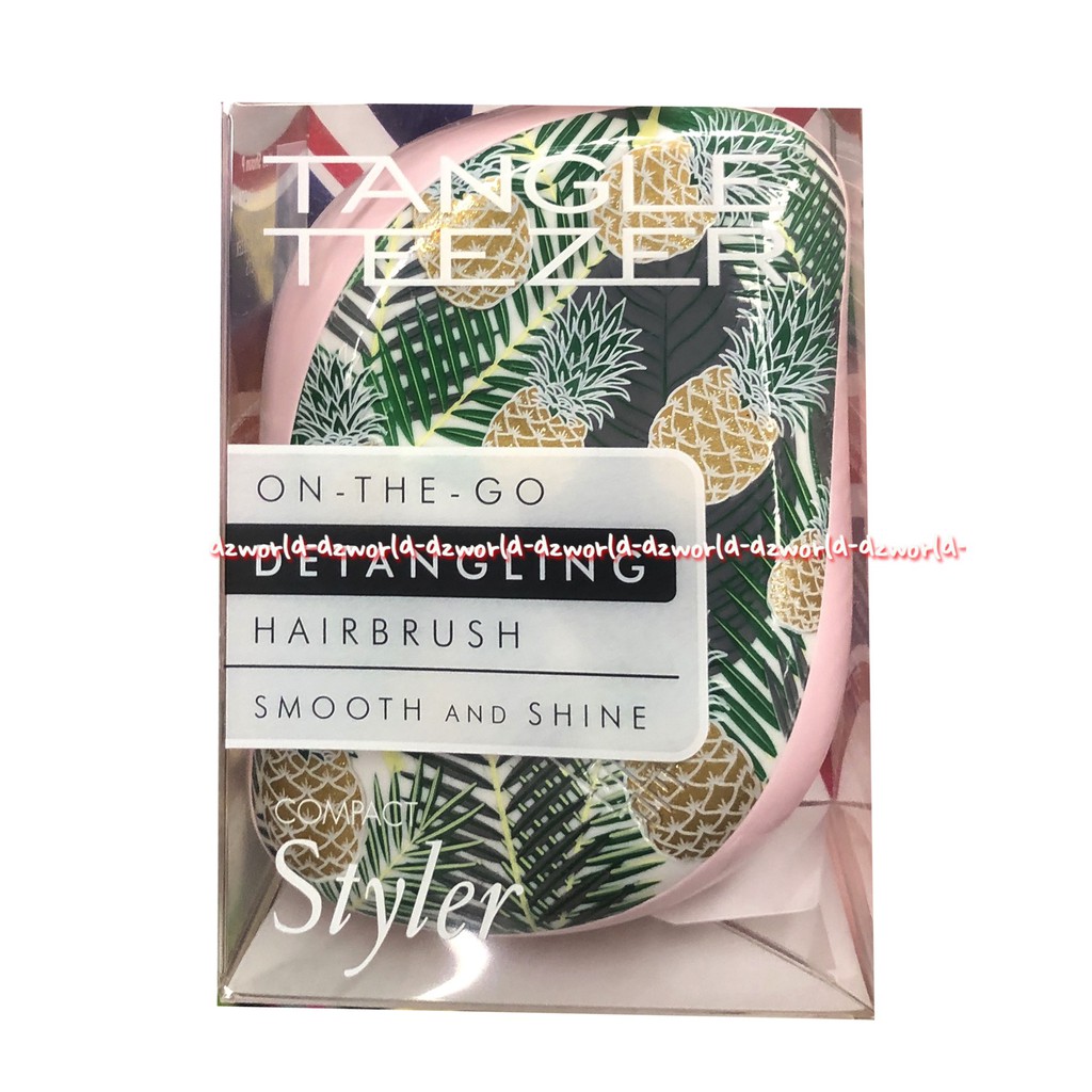 Tangle Teezer On The Go Detagling Hairbrushsmooth And Shine Styler Sisir Rambut Lipat