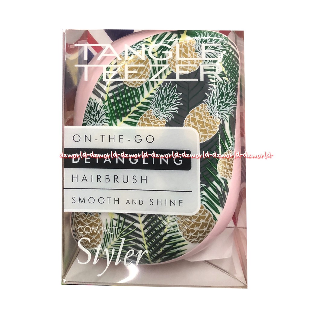 Tangle Teezer On The Go Detagling Hairbrushsmooth And Shine Styler Sisir Rambut Lipat