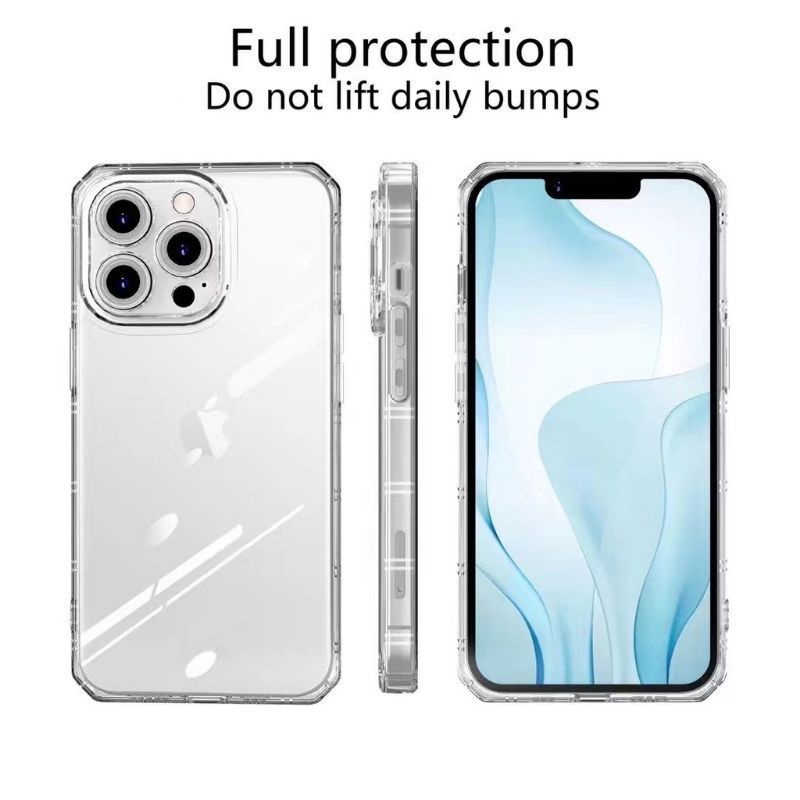 Case iphone 13 Mini Pro Max 13mini 13pro 13promax Airbag Casing Cover Silikon Sofcase Silicon Clear Bening Transparan Pelindung Belakang Full Lensa kamera kontak handphone hp protector protec