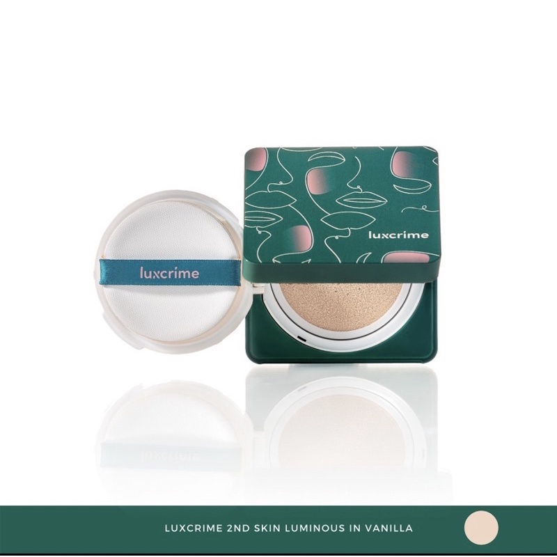 LUXCRIME 2ND Skin lominous , Beli luxcrime Cushion, Shade Custard, Honey,Vanilla