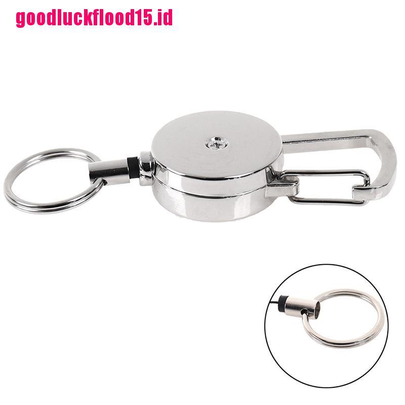 (LUCKID) 1pc Gantungan Kunci Carabiner Retractable