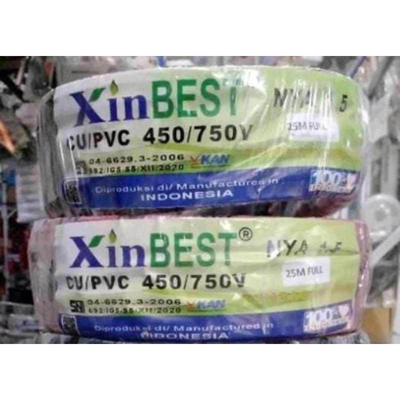 KABEL NYA ROLL 1,5MM XINBEST UKURAN 25M DAN 50M SNI LMK