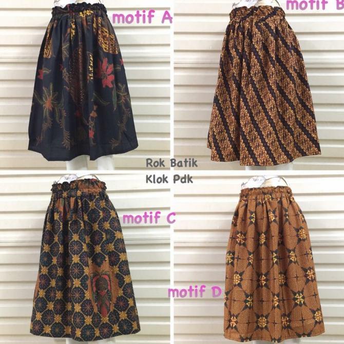 Rok Vega Klok Pita Pendek K012 Batik Katun Halus Bawahan Wanita Kebaya