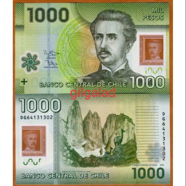 CHILE 1000 PESOS 2018 POLYMER UANG ASING