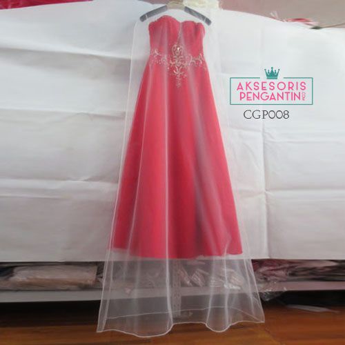 [STOK TERBATAS] BUNGKUS JAS COVER PELINDUNG GAUN PENGANTIN TRANSPARAN CGP008