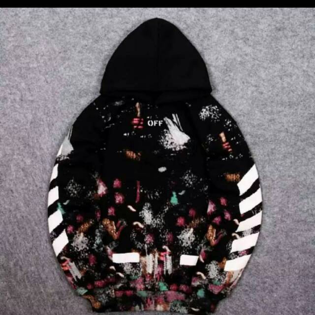 La-joshop- Fullprint Jaket Sweater OFF  WHITE Galaxy Mirror - Hoodie Premium