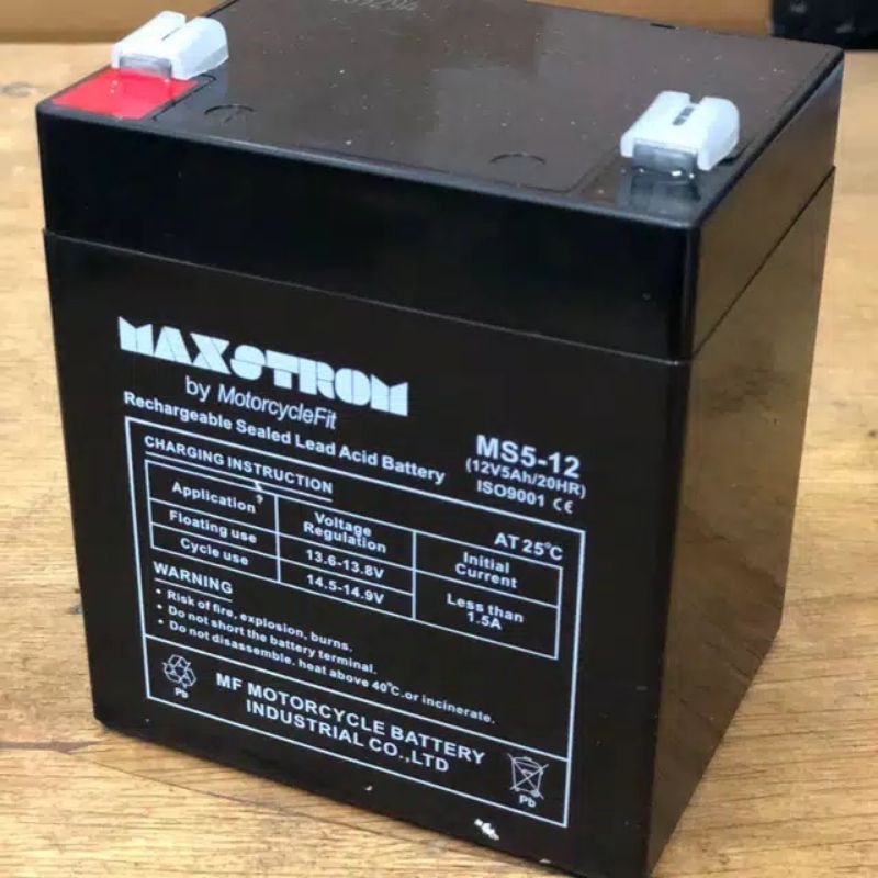 aki kering 12v 5ah/ aki kering speaker salon 12v 5ah/ aki kering VRLA MAXSTROM 12V 5AH
