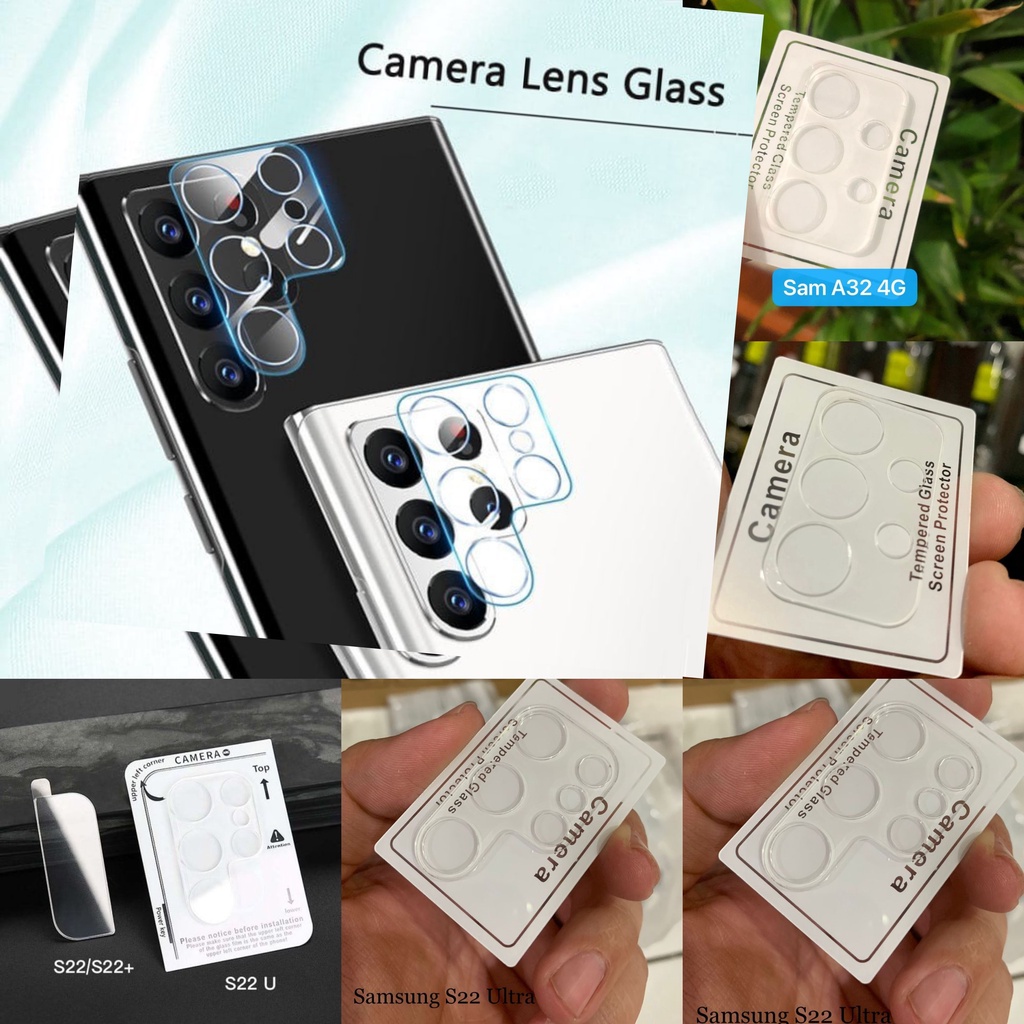 FULL COVER CLEAR A-Gores CAMERA Samsung S23 S23+ S23 Ultra S22 S22Ultra(5G) A53 A33 A73 A32(4G) A32(5G) A52(5G) A52s(5G) A72(5G Tempered Glass LENS KAMERA/Temperd KACA FULL FRAME/Tempred KACA Lensa Kamera/Pelindung/Antigores Anti Scratch S Drop Plus Bagus