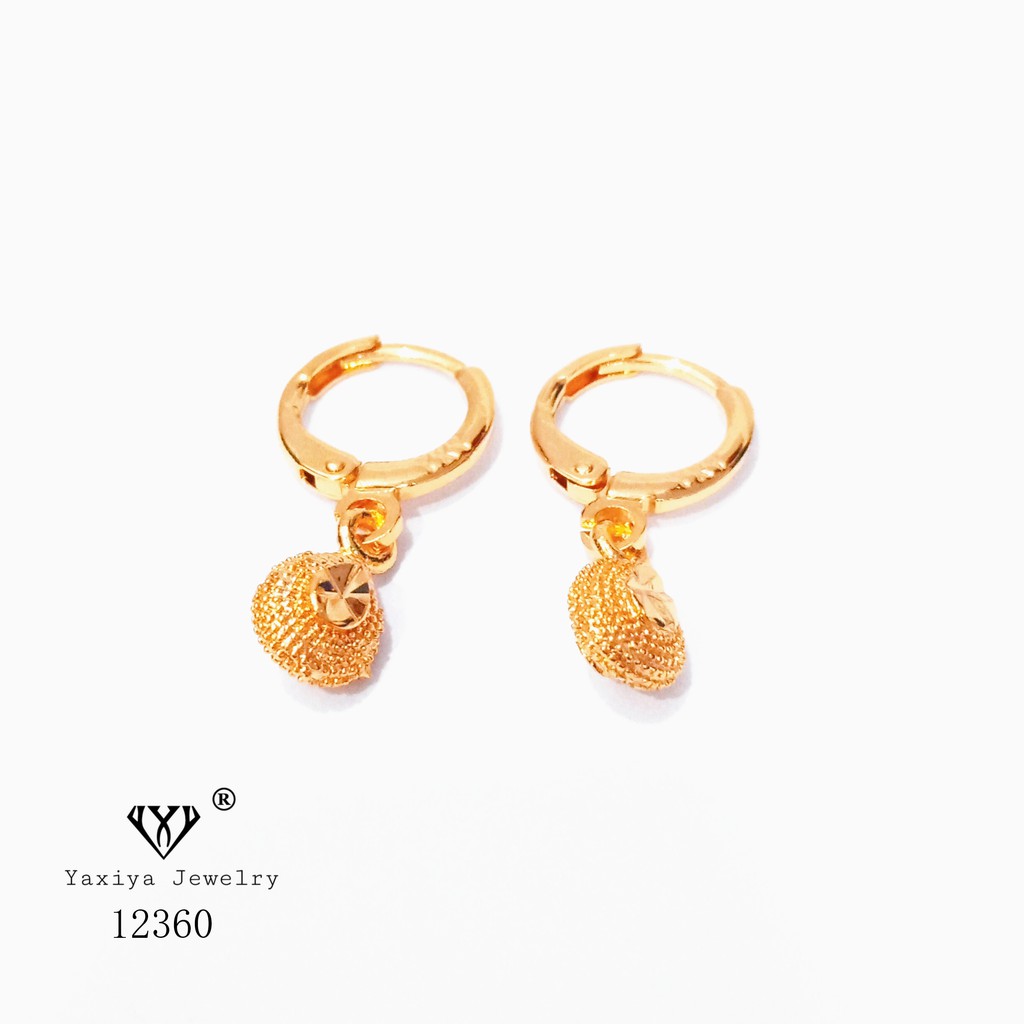 Yaxiya Anting Wanita Perhiasan Lapis Emas 18k 684-2