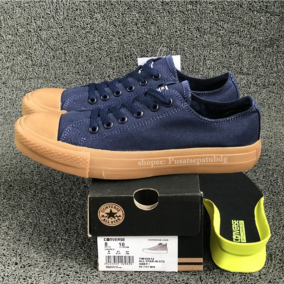 Sepatu Converse Chuck Taylor II Lunarlon Low Navy Gum