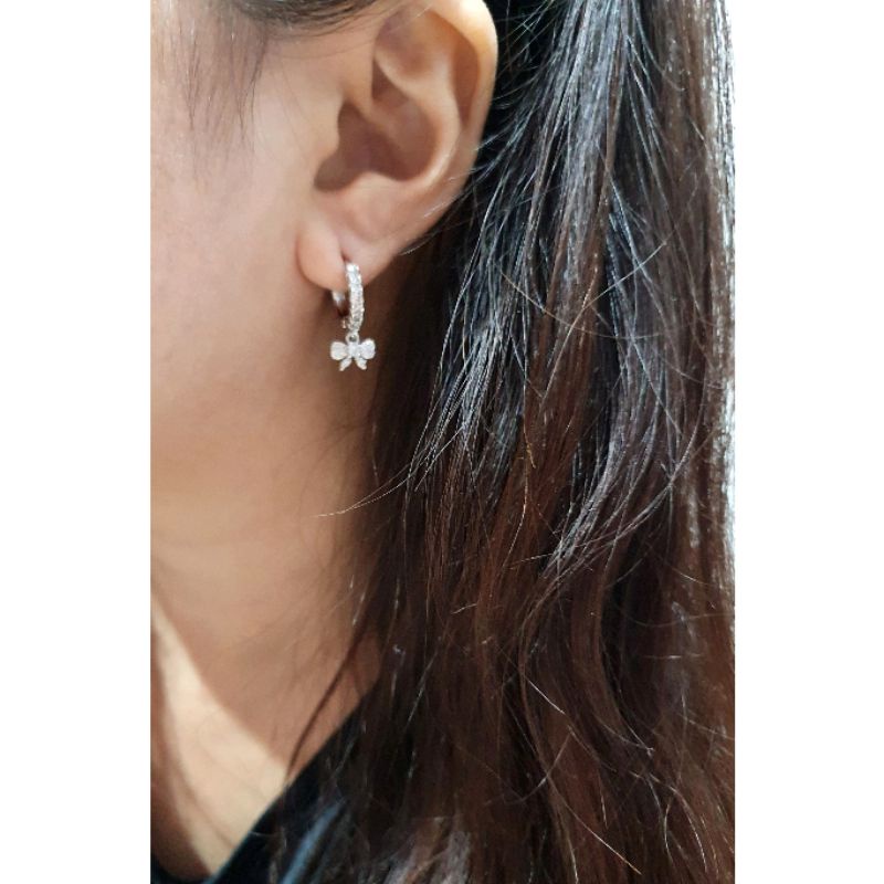 Anting Silver925 Perak Mata kilau Premium Quality Anti karat anti alergi Earring Zircon Mata kilau ant-92828
