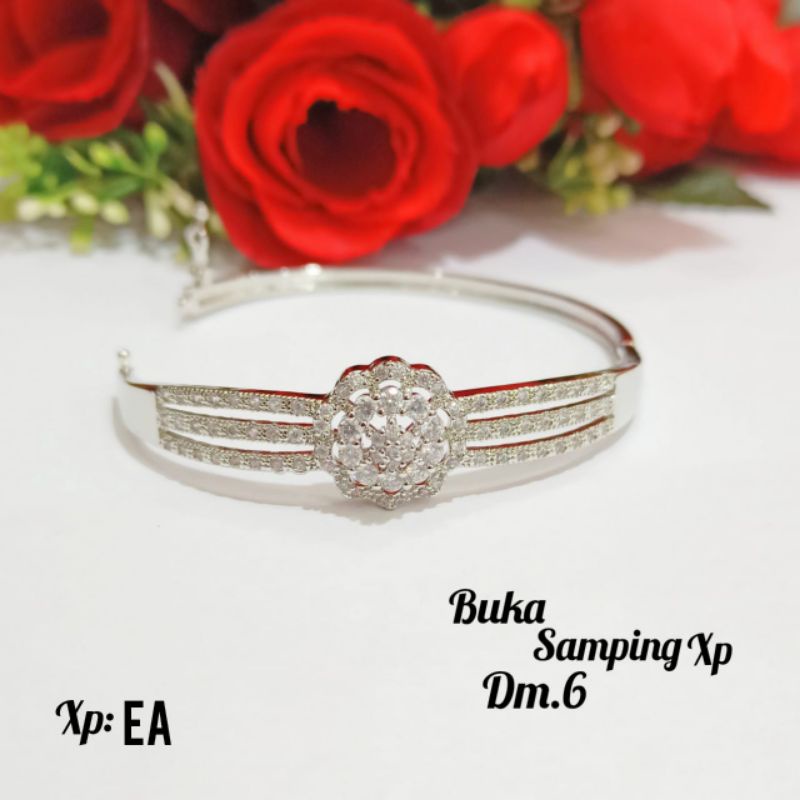 Gelang Dewasa Full permata zircon mewah menawan gold&amp;silver, tidak karat *COD*