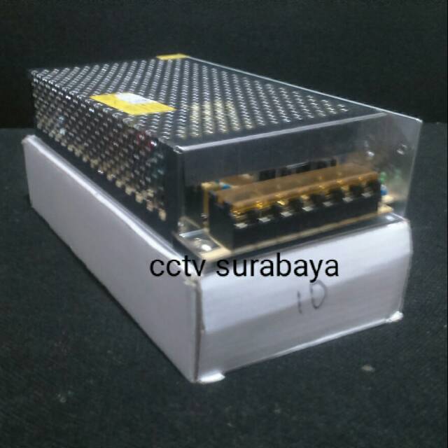 Adaptor 12V 10A power supply switching jaring led rig ht cctv