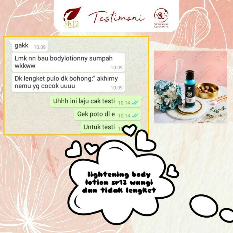 LIGHTENING BODY LOTION SR12 / Body Lotion / Pencerah Kulit / Perawatan Tubuh / Perawatan Kecantikan