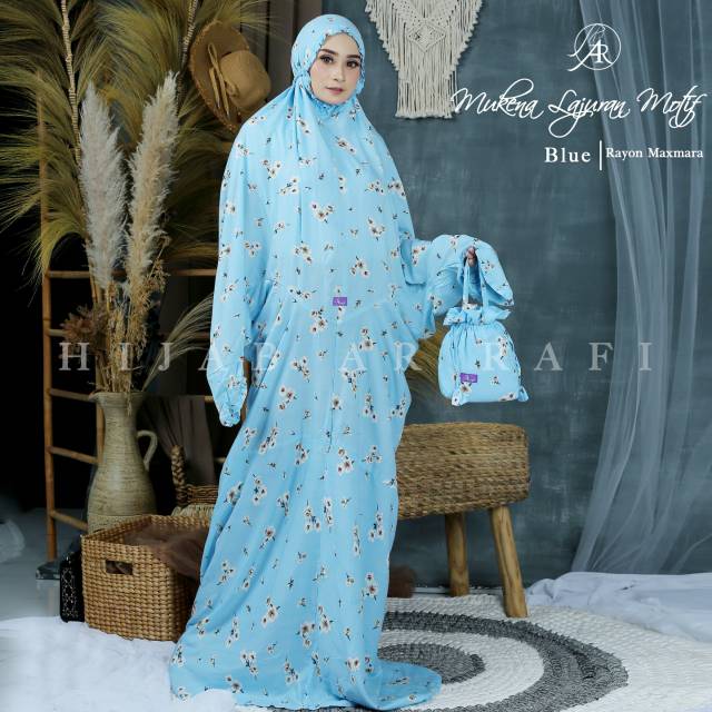 mukena/rukoh terusan/lajuran dewasa motif brand arrafi