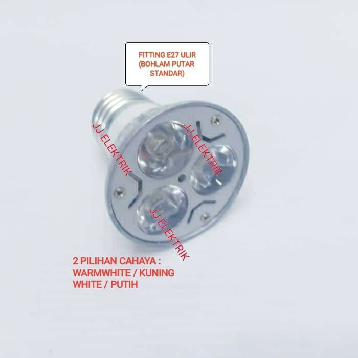 Halogen LED Sorot Spot 3W 3 Watt Spotlight E27 Putih White