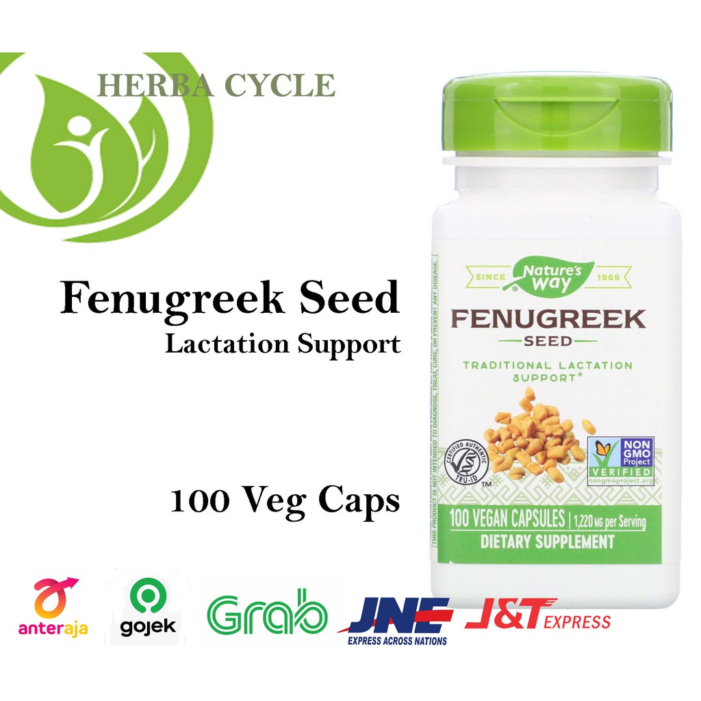 Nature Way Fenugreek Seed 610 mg 100 Ve ORI USA ASI Booster ASI banyak