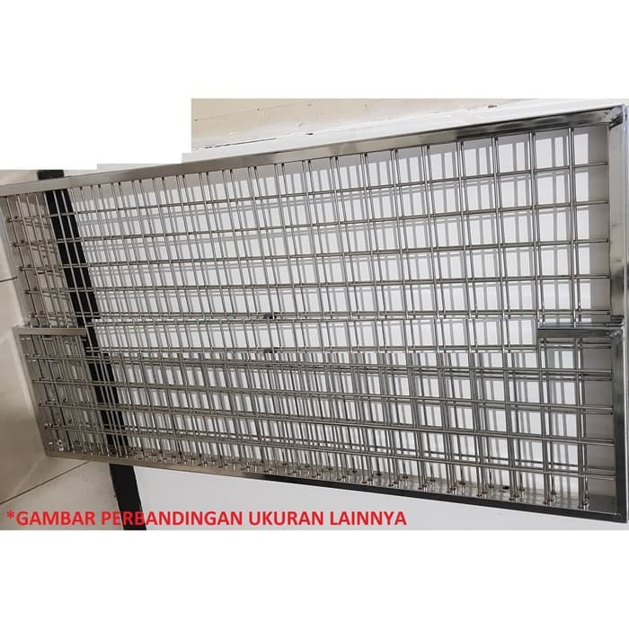 Ram Kawat Besi Gantungan Barang Pajangan Gantung Jaring Kotak 120*60cm