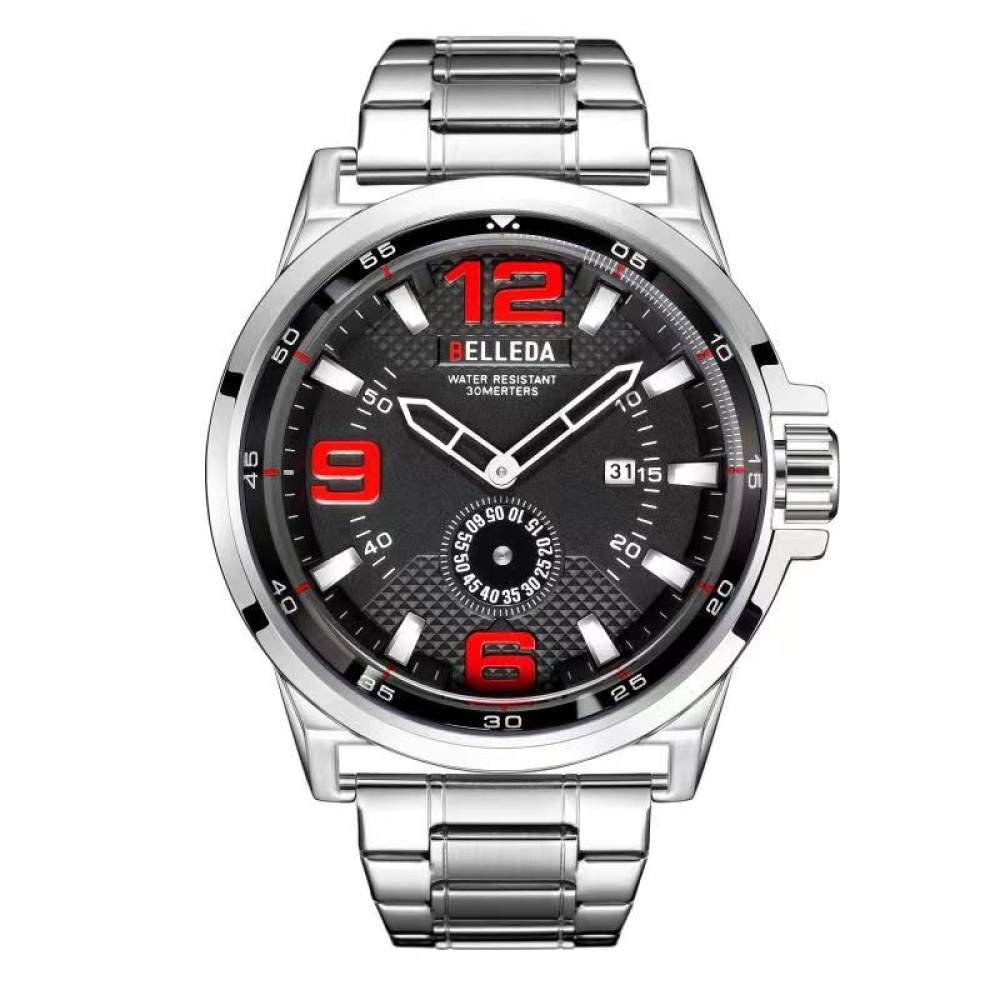 BELLEDA 9322 Jam Tangan Analog Pria Mewah Tali Stainless Original Water Resist 30M