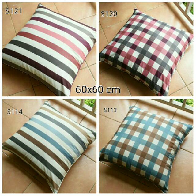 Set sarung bantal kursi sofa cushion cover 60x60 cm sarban salur tosca