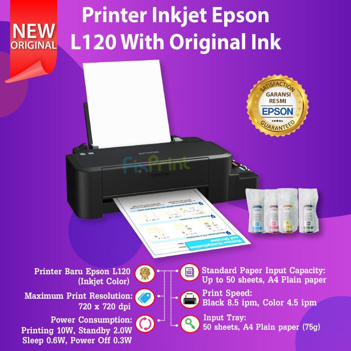 Printer Epson L121 L 121 Pengganti Printer Epson L120 InkTank Pabrik GARANSI