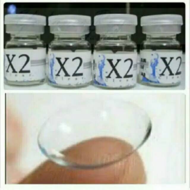 Softlens bening x2 clear harga 1 botol isi setengah pasang