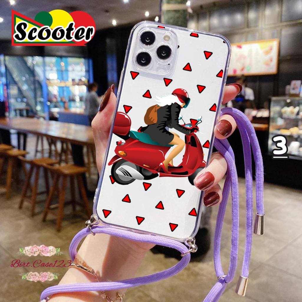 Softcase Slingcase Lanyard Bening SCOOTER Samsung Oppo Vivo Xiaomi Realme Iphone All Type BC5665