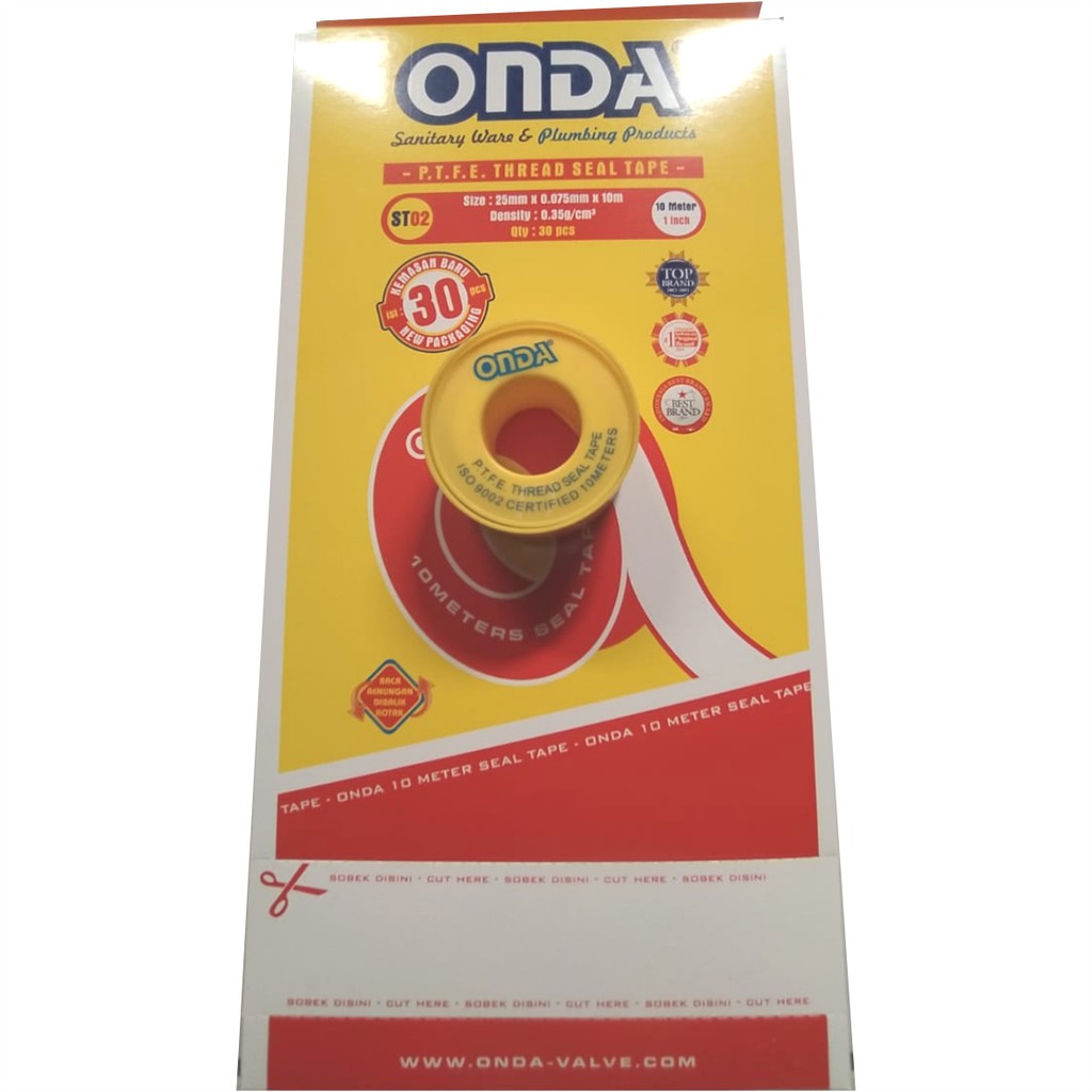 ONDA Seal Tape ST02 1&quot; 25mm Solatip kran